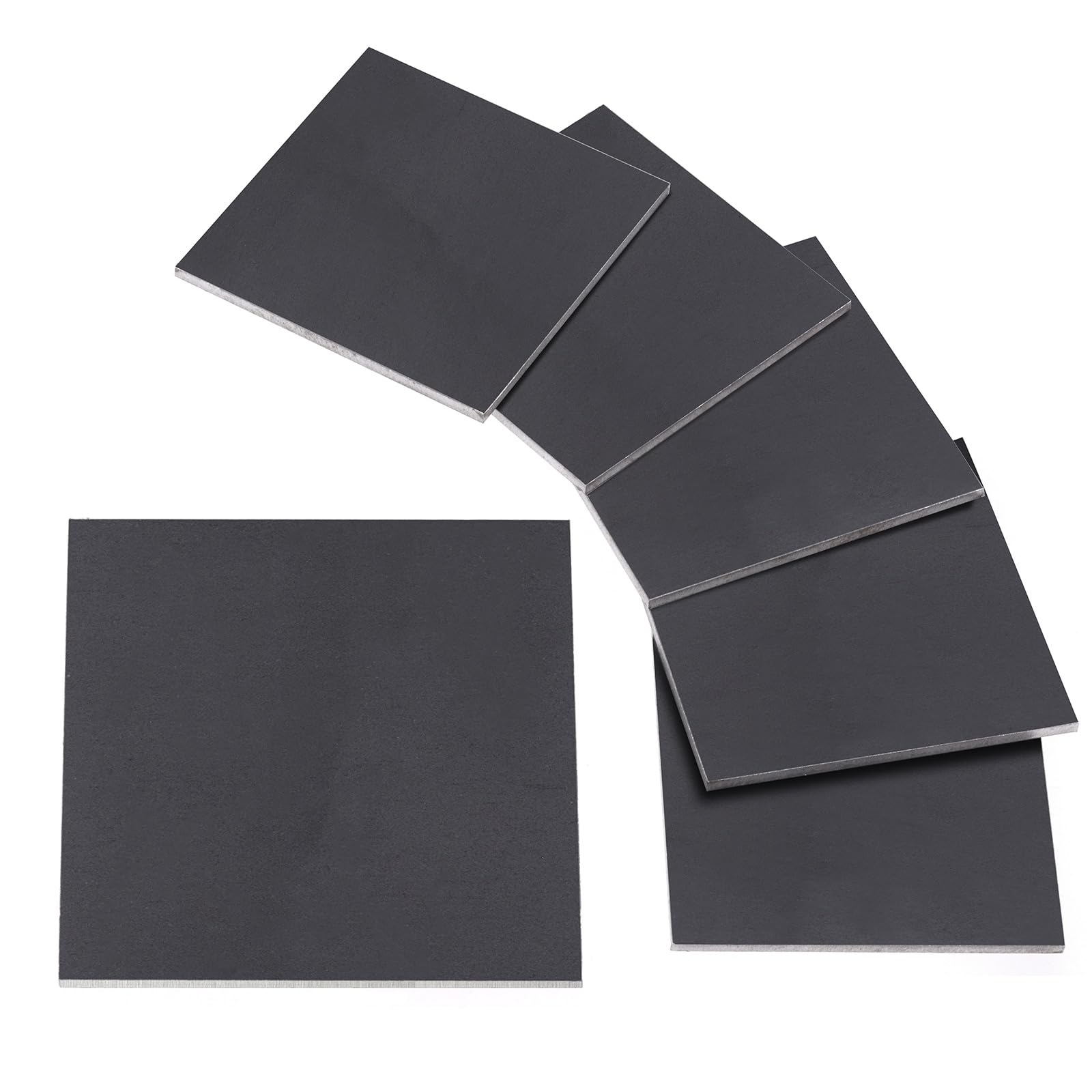 Glarks 5Pcs 3" x 3" Welding Coupons, 1/8" Thick 11 Gauge Mild Steel Welding Kit Welding Steel Plate DIY Welding Cuboid Coupons Weld Training and Practice Steel Suitable for MIG TIG Arc (3" x 3")