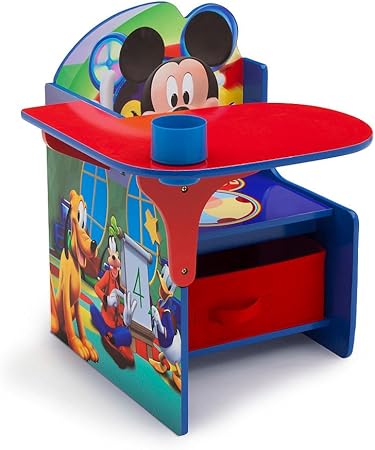 mickey mouse chair desk with storage bin