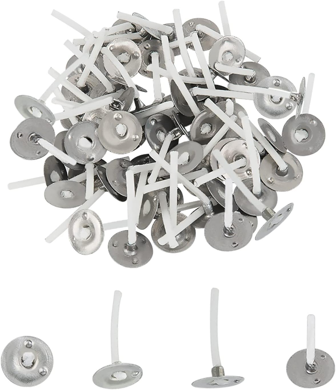 KIPTVO 200PCS Candle Wicks 2.6cm Pre Waxed Candle Wicks for Making Candles, Candle Making Supplies, Long Lasting No Black Smoke for DIY Candles Crafts