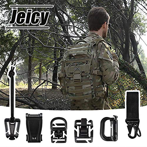 Jeicy Tactical Gear Clip Strap for Molle Webbing Attachments Tactical Backpack Vest Belt 32 Pieces