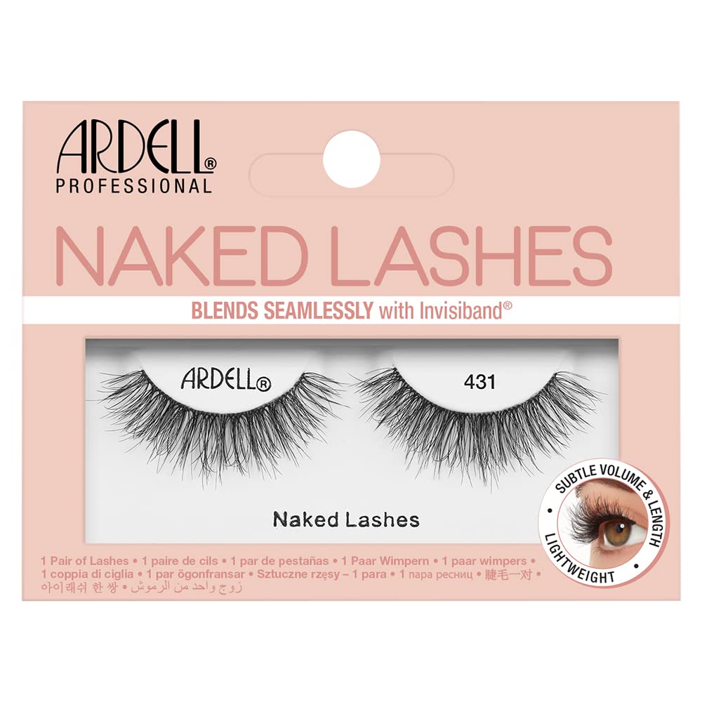 Ardell Naked Lash 431 False Eyelashes, Medium Volume and Length, Vegan Friendly, 1 Pair (Pack of 1)