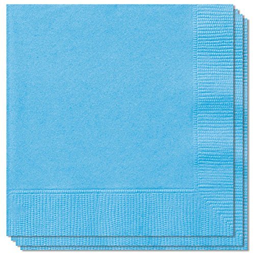 100 x 2ply Cornflower Blue Paper Napkins Serviettes 33cm