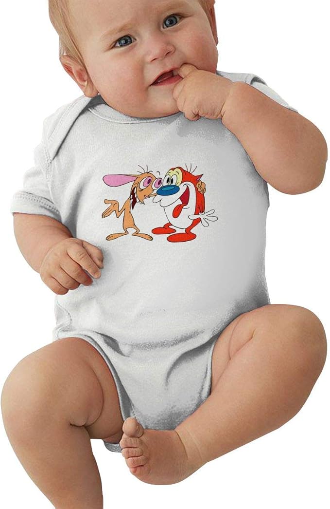 Alicoco Adressverb Ren and Stimpy Baby Onesies Unisex Baby Fashion