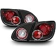 ACANII - For Black 2003-2008 Toyota Corolla Tail Lights Brake Lamps Taillights Taillamps Left+Right 2004 2005 2006 2007