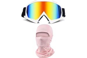 ZJNUO ATV Goggles with Balaclava face Mask for Men Women and Youth, Dirt Bike Motorcycle Motocross Riding Ski Goggles