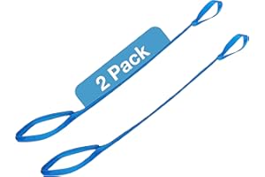 Sammons Preston - Rigid Leg Lifter, 41" Leg Strap with Webbed Loops for Hand and Foot, Easy to Use Leg Lift Assist & Riser for Getting in & Out of Beds, Cars, Wheelchairs, 2 Pack