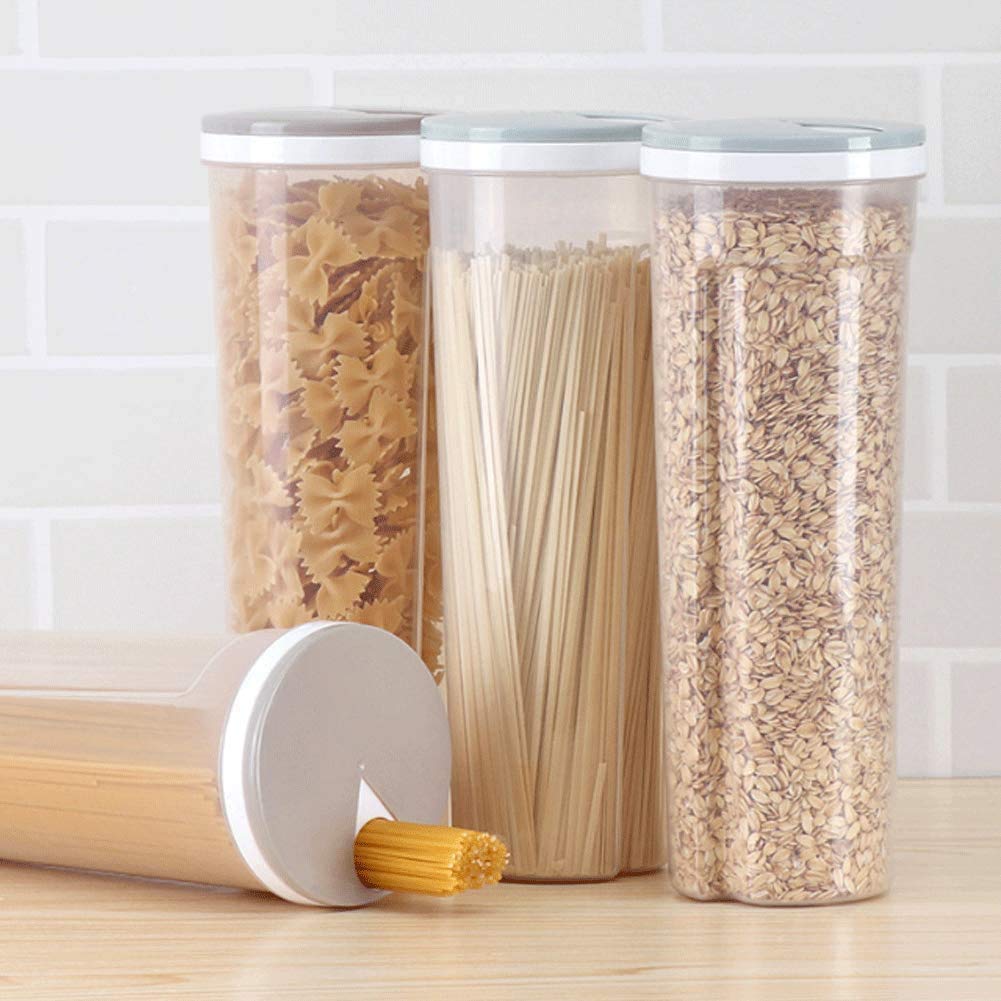YIQI Noodle Storage Box for Spaghetti, Pasta, Containers, Cereals, Snacks, Storage Containers, Grain Containers, 10.5 x 28.7 cm/4.1 x 11.3 inches (1 Piece Random Colour)