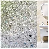 WEN WEN HOME 3D- Window Film Stained Glass Kaleidoscope Pattern Decoration Self Adhesive No Glue for Uv Blocking,17.7in. by 78.7in.(45x200cm)