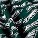 NFL Cotton Broadcloth Philadelphia Eagles Green/Silver/White, Fabric by the Yard