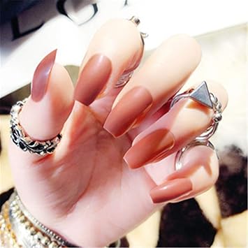 Amazon Com Bloomingboom False Nail Coffin 24 Pcs 12 Size Fake