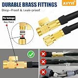 Avyvi 100FT Expandable Garden Hose, 8 Function Spray Nozzle, Brass Connectors view 3