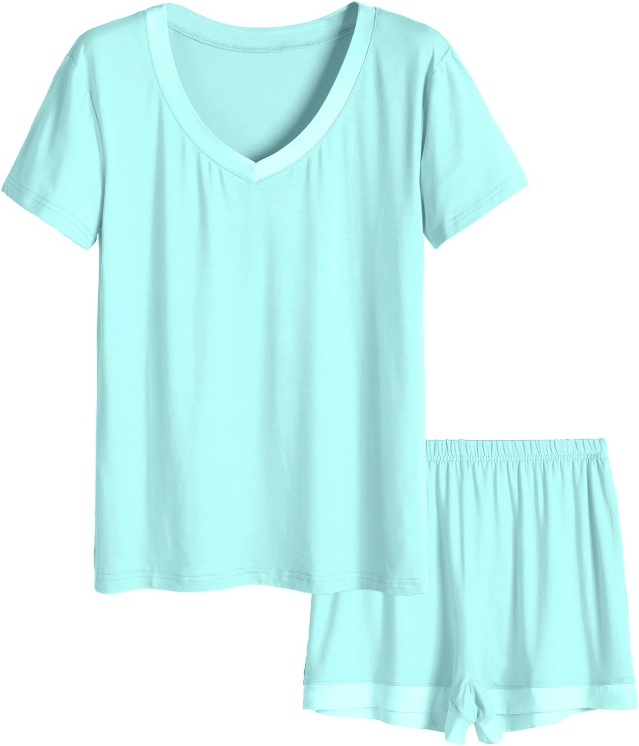 LatuzaWomen's V-neck Sleepwear Short Sleeve Pajama Set