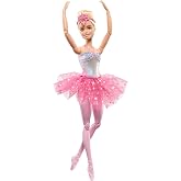 Barbie Dreamtopia Twinkle Lights Ballerina Doll with Blonde Hair &amp; Light-Up Feature Wearing Royal Headband &amp; Pink Tutu