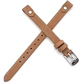 THEAGE 8mm Spring Bar Genuine Leather Watch Strap Replacement for Fossil ES3148 ES4119 ES4176 ES3262 ES3077