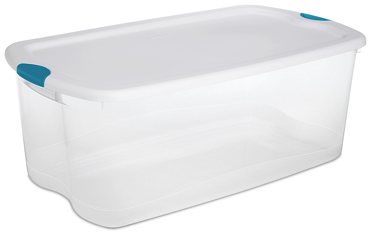 Sterilite 14998004 Plastic Liter Latch Box, Clear, 106 Quarts