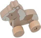Jollein Wooden Toy Horse on Wheels FSC Certified Baby 6+ Months Developmental view 3