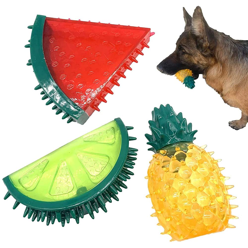XINYIND Cooling dog toy, 3PCS Dog Toy Freezable Teething, Puppy Chew Freezer Dog Bone Outdoor Camping Cooling Water Filled Dog Toy