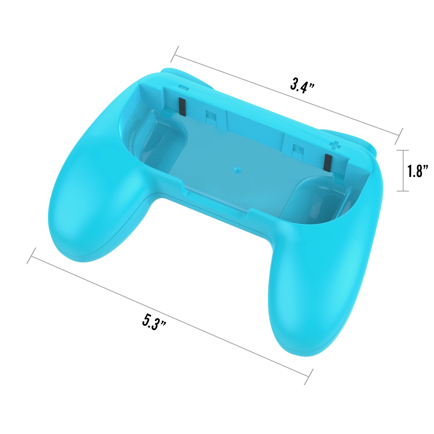 MoKo Grip for Nintendo Switch OLED Model Joycon & Switch Joy-Con, [2-Pack] Ergonomic Hand Grip Controller Handle Kit Compatible with Nintendo Switch/Switch OLED 2021 Joy Cons Controllers, Red and Blue