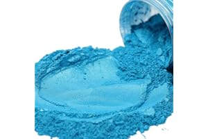 FIREDOTS Blue Mica Powder - 100 Grams - Epoxy Resin Color Pigment - Metallic Blue Mica Powder for Epoxy Resin - Blue Epoxy Pigment Powder - Epoxy Color Pigment - Epoxy Resin Pigment