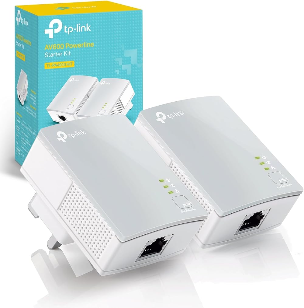 TP-Link TL-PA4010 KIT AV600 Powerline Adapter Starter Kit 600Mbps 1 Port