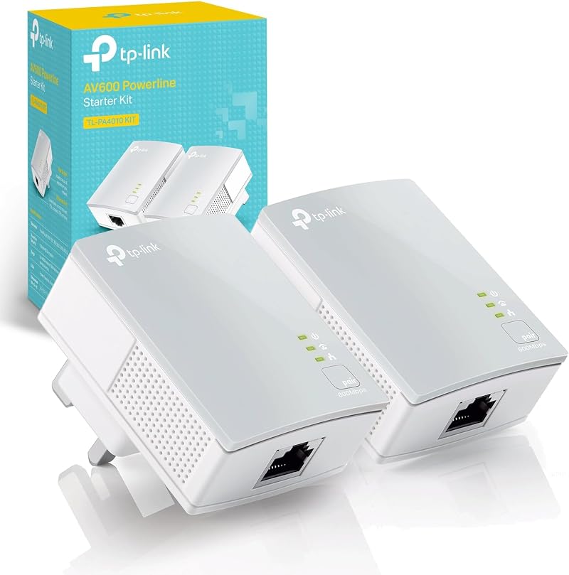 TP-Link TL-PA4010 KIT AV600 Powerline Adapter Starter Kit 600Mbps 1 Port
