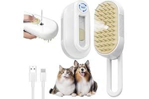 GJPSBEN Cat Steam Brush, pet steam brush, Rechargeable Steam Pet Brush for Dog,Cat and other pet Anti-Static, Cleaning, Shedding & Combing All In One, 3 in 1 Design