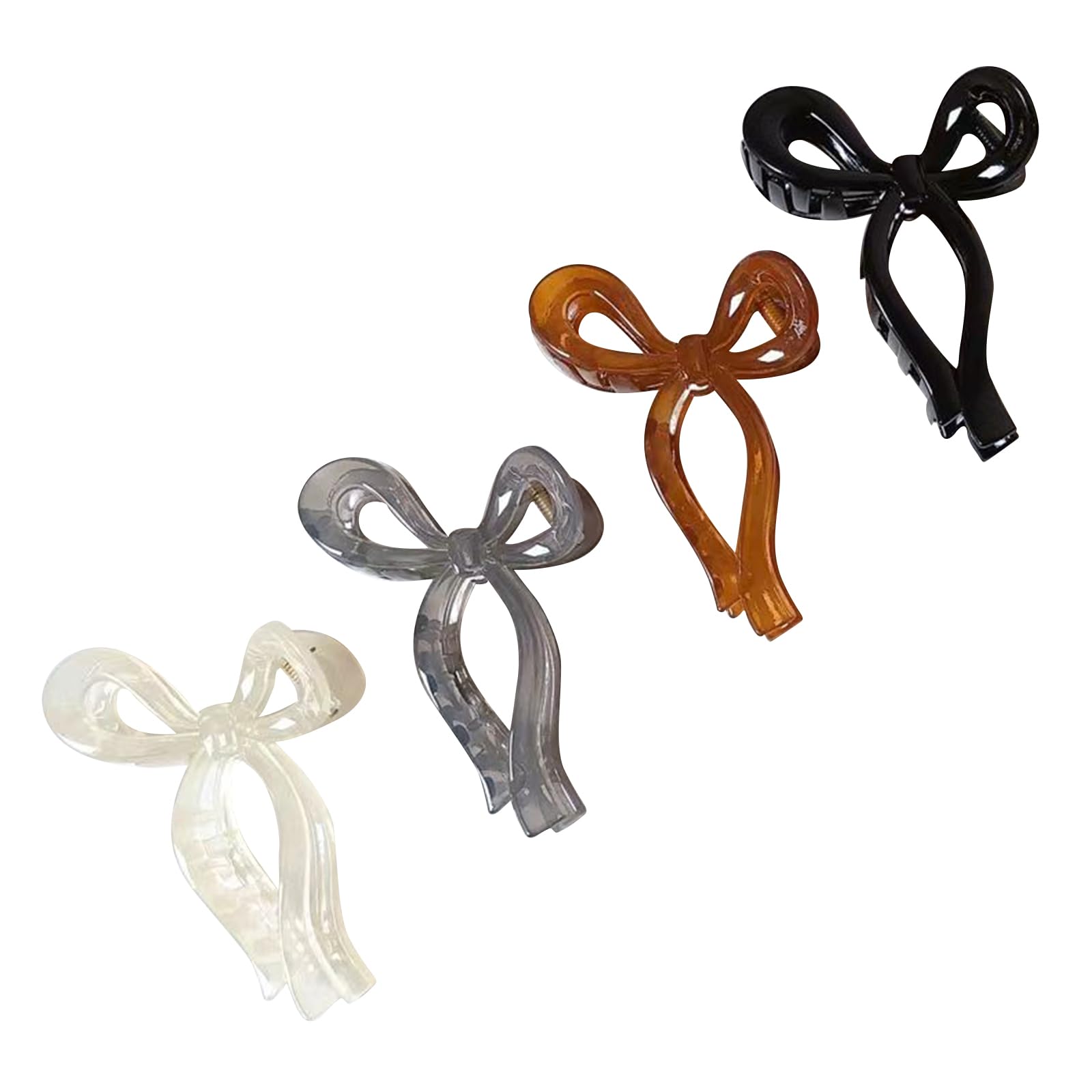 4Pcs Elegant Bow Hair Claw Clip, Extra Large Claw Clips for Thick & Thin Hair, Stylish Hair Accessories For Women And Girls