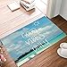 CHARMHOME Blue Sea Beach with Funny Good Vibes Only Quotes Doormats Entrance Mat Floor Mat Door Mat Rug Indoor/Front Door/Bathroom Mats Rubber Non Slip