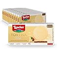 Loacker Tortina White - Individually Wrapped Premium White Chocolate Enrobed Crispy Wafer Tartlets with Hazelnut Cream Filling - Pack of 12