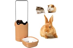 TOKAYIFE Pet Water Bottle for Cage Crate 17oz Rabbit Water Bottles Non-Drip Automatic Kettle Small Animal Water Bottle for Bunny Chinchilla Hedgehog Squirrel Ferret (Orange)