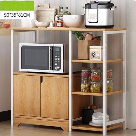 JYQ-SZRQ Carrito Cocina, Multifunción Horno de microondas Estante ...