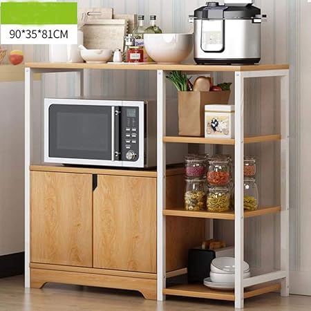 JYQ-SZRQ Carrito Cocina, Multifunción Horno de microondas Estante ...