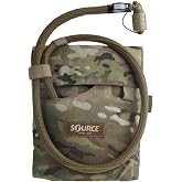 Source Hydration Pack 1 Liter Kangaroo with Molle Pouch Webbing for Easy Attachment to Tactical Vest or War Belt - Closed Cell Insulation Keeps Water Cool, Coyote