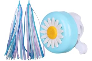 PLATT Bike Bell for Kids, Bike Horn for Boys and Girls Bike with 1 Pair Bike Streamer Tassels