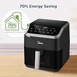 Midea Air Fryer 5L with Window HeatXpress 1600W 7 Presets Digital view 8