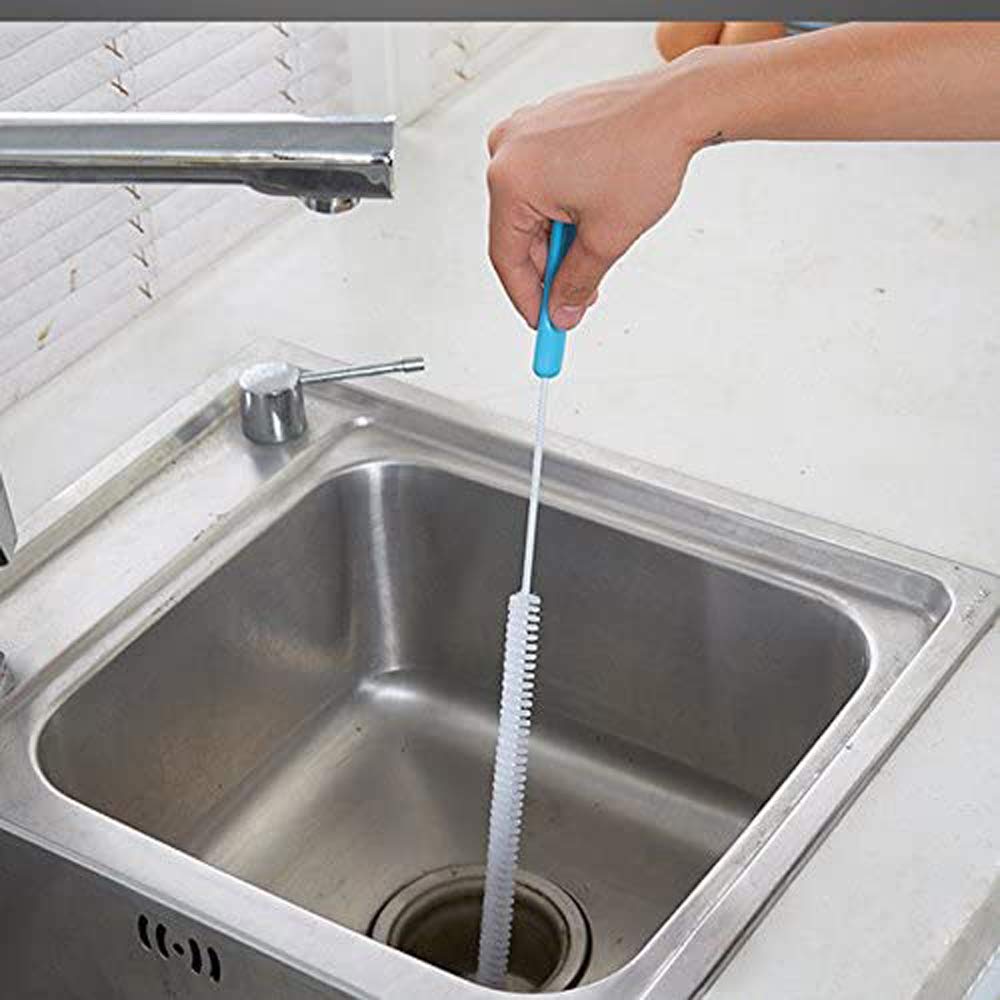 Jumper Joo Sewer Drain Cleaner Brush, 28 inch (71cm), Bendable Sink Overflow Drain Brush for Bathroom Kitchen 2pcs