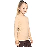 STRETCH IS COMFORT Youth Girls Oh So Soft Long Sleeve Crew Neck Top | Sizes 2-16 | Essential Basics