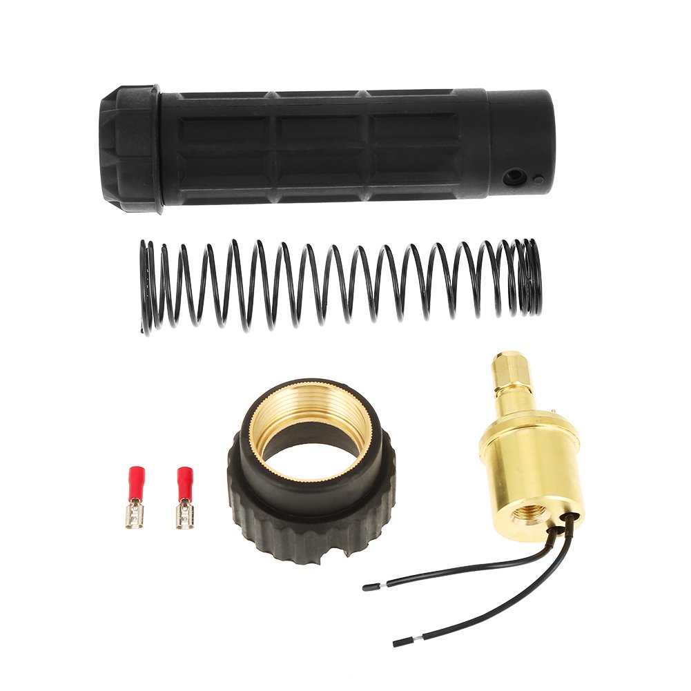 Euro Fitting Connector Brass CO2 MIG Welding Torch Adaptor Conversion Kit Set, A Spring, A Rubber Handle, A Nut and A Brass core