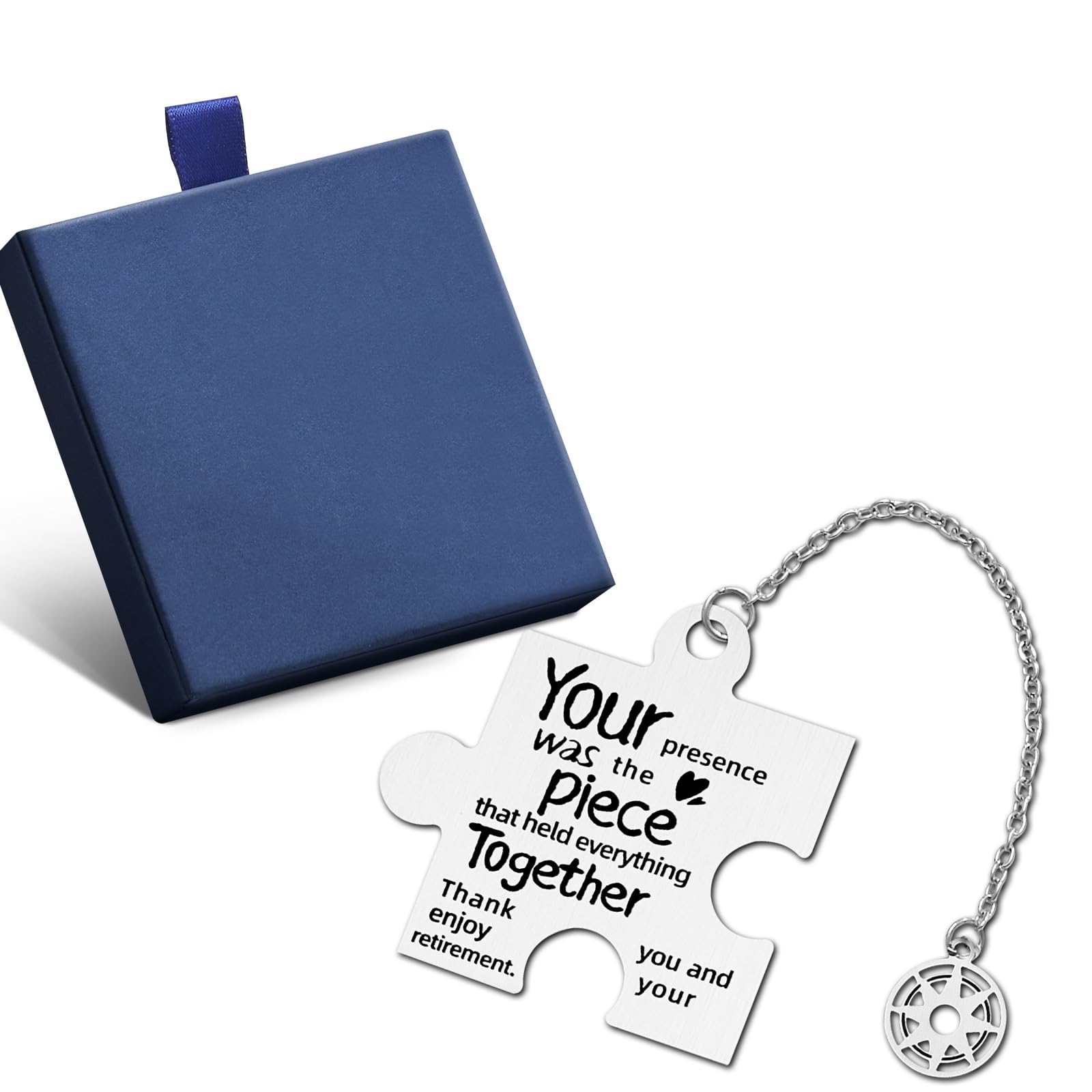View 1 of **Factory Sealed**
Retirement Gifts Bookmark for Women Men Happy Retirement for Coworker Employee Friends Metal Bookmarks with Gift Box for Book Lovers, Piece