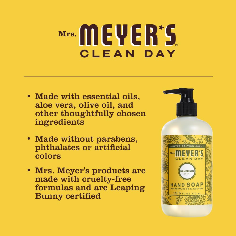 Mrs. MEYER'S CLEAN DAY Holiday Hand Soap Set, includes Peppermint, Iowa Pine, Snowdrop, Gingerbread