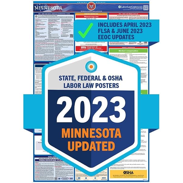 Amazon.com : 2024 Latest North Dakota Labor Law Poster - State, Federal,  OSHA Compliant - Workplace Required Posting for Employees - English  Employment Poster- UV Laminated Waterproof - 25.5" x 40”- English : Prints  : Office Products