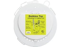 Marine Metal L-5 Bubbles Top 5 Gallon, Universal Lid W/Tabs, White