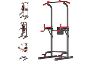 K KiNGKANG Power Tower Dip Station, Multi-Function Assistive Trainer Pull Up for Home Gym Muscle Building and Beginner Exercises,Load 450LBS