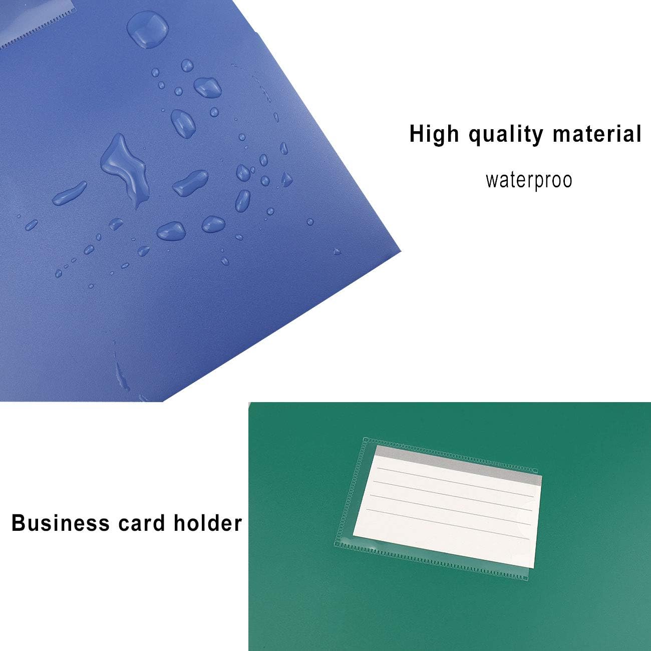 2 pocket folders with business card slot