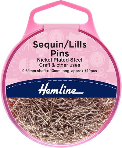 Hemline Sequin Bead Pins 13mm Nickel Plated Steel 710 PCS 25g