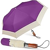 Lejorain Compact Golf Umbrella Large - 54inch Travel Big Portable Automatic Folding Umbrella Windproof for Men Heavy Duty 210T Dupont Teflon Coated Umbrella for Rain