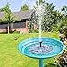 Solar Fountain with Battery Backup, FEELLE 2.5W Standing Solar Bird Bath Fountain Water Pump for Birdbath, Pond, Pool, Garden