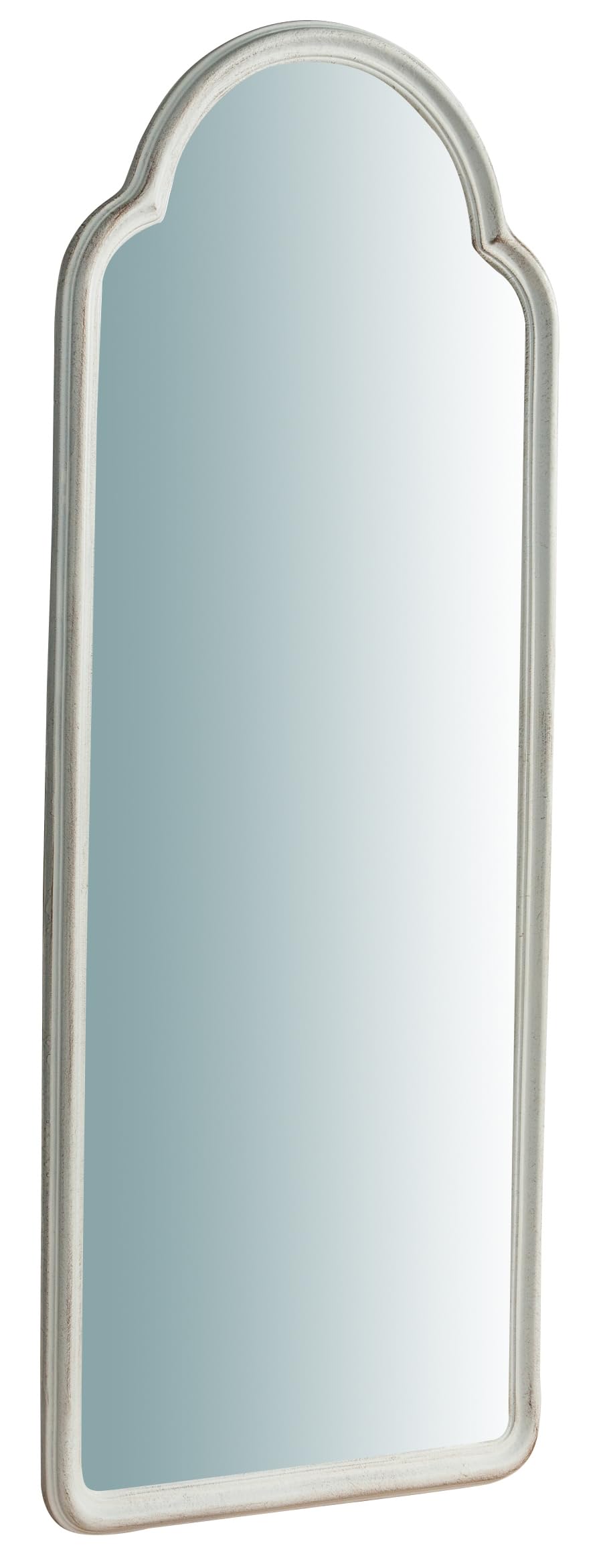 Biscottini - Wall Mirror in Antique White Finish W40xD3xH100 cm - Wall Mirror Bedroom - Mirror with Frame - Vintage Mirror