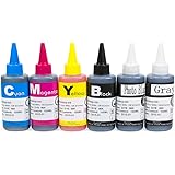 6 pack Refill Ink Bottle Set for Canon PGI-270 | CLI-271 | PIXMA MG7720 Grey CISS