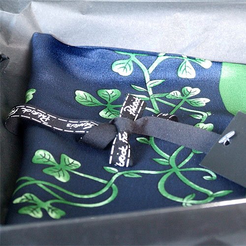 100% Silk Irish Shamrock Sprig Scarf by Patrick Francis 100% Silk Irish Shamrock Sprig Scarf by Patrick Francis